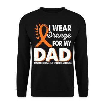 Wear Orange for Dad Support for the - Unisex Sweatshirt - black - Front - Alina (178cm) & Michal (187cm)