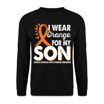 Portez de l’orange pour le soutien du fils pour - Sweat-shirt Unisexe - noir - Devant - Alina (178cm) & Michal (187cm)