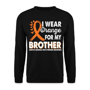 Wear orange for the Brother Crps Awareness - Unisex Sweatshirt - black - Front - Alina (178cm) & Michal (187cm)