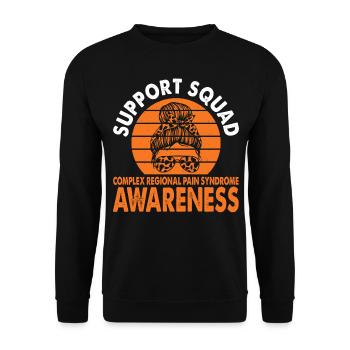 Support Squad Crps Awareness Month Orange Ribbon - Unisex Sweatshirt - black - Front - Alina (178cm) & Michal (187cm)