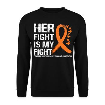 Your fight against Crps Awareness Month - Unisex Sweatshirt - black - Front - Alina (178cm) & Michal (187cm)