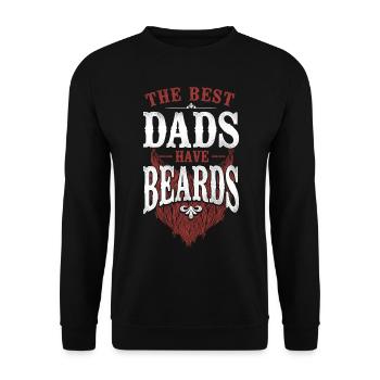 Beard Lover Bearded Man Dad Ginger - Unisex Pullover - Schwarz - Vorne - Alina (178cm) & Michal (187cm)