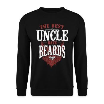 Beard Lover Bearded Man Uncle - Unisex Sweatshirt - black - Front - Alina (178cm) & Michal (187cm)