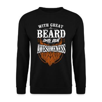 Beard Lover Bearded Man Ginger - Unisex Sweatshirt - black - Front - Alina (178cm) & Michal (187cm)