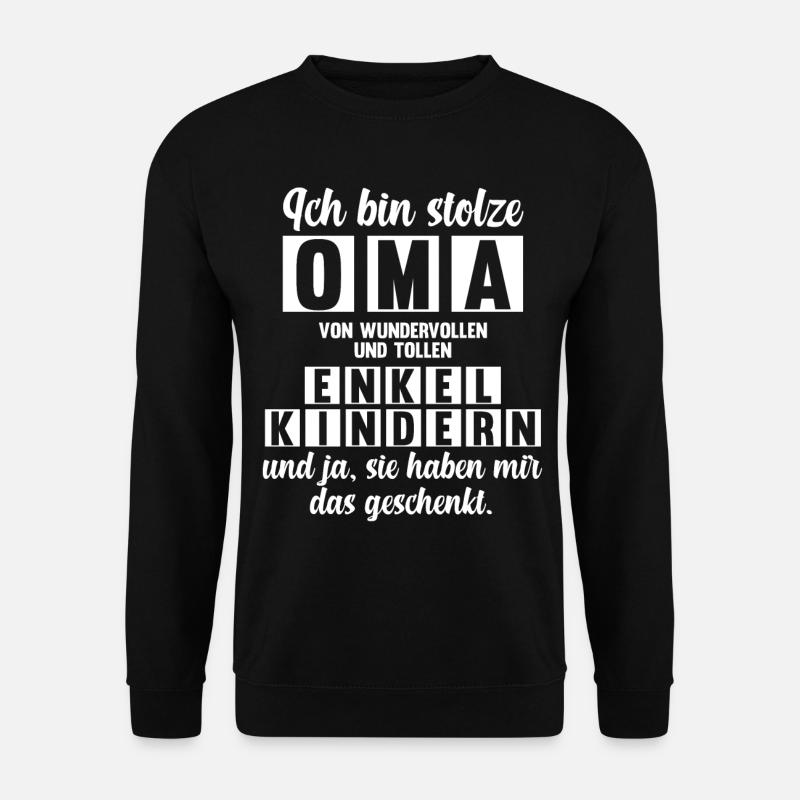Großmutter Enkelkinder Oma - Unisex Pullover - Schwarz