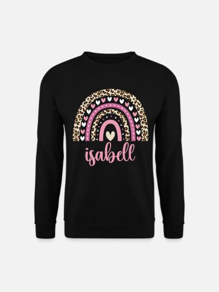 Isabell Regenbogen Name Geburtstag Isabell - Unisex Pullover - Schwarz