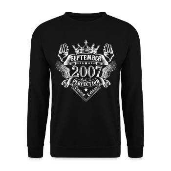 September 2007 | September 2007 anniversary 2007 - Unisex Sweatshirt - black - Front - Alina (178cm) & Michal (187cm)