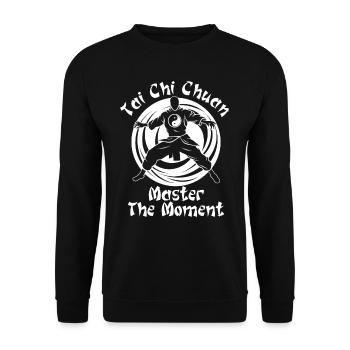 Tai Chi Chuan Master the Moment Taijiquan - Unisex Sweatshirt - black - Front - Alina (178cm) & Michal (187cm)