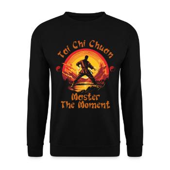 Tai Chi Chuan Master the Moment Taijiquan - Unisex Sweatshirt - black - Front - Alina (178cm) & Michal (187cm)