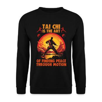 Le Tai Chi est l’art de trouver la paix Le Taijiquan - Sweat-shirt Unisexe - noir - Devant - Alina (178cm) & Michal (187cm)