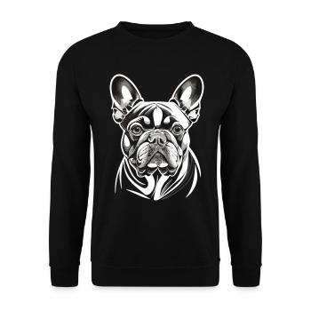 Grâce divine : le grand danois en blanc - Sweat-shirt Unisexe - noir - Devant - Alina (178cm) & Michal (187cm)