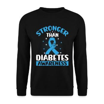 Journée mondiale du diabète de sensibilisation - Sweat-shirt Unisexe - noir - Devant - Alina (178cm) & Michal (187cm)