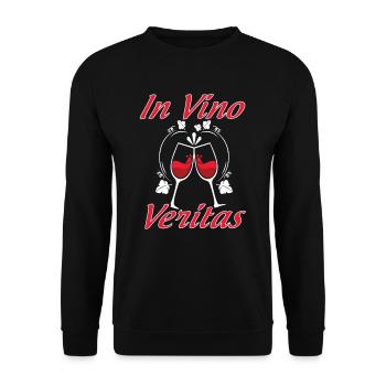 In Vino Veritas Prost - Sweat-shirt Unisexe - noir - Devant - Alina (178cm) & Michal (187cm)