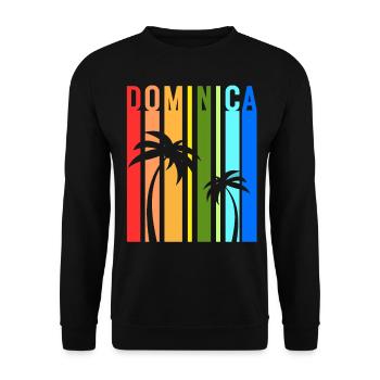 Dominica Caribbean Island Holiday Idea - Unisex Sweatshirt - black - Front - Alina (178cm) & Michal (187cm)