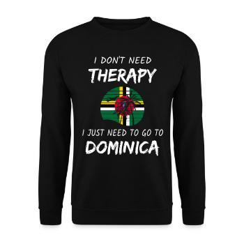 Dominica Caribbean Island Holiday Idea - Unisex Sweatshirt - black - Front - Alina (178cm) & Michal (187cm)
