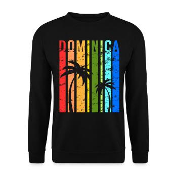 Dominica Caribbean Island Holiday Idea - Unisex Sweatshirt - black - Front - Alina (178cm) & Michal (187cm)
