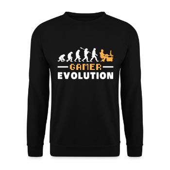 Gamer Evolution Vintage Cadeau - Sweat-shirt Unisexe - noir - Devant - Alina (178cm) & Michal (187cm)