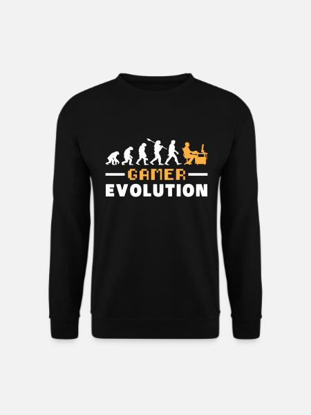 Gamer Evolution Vintage Geschenk - Unisex Pullover - Schwarz