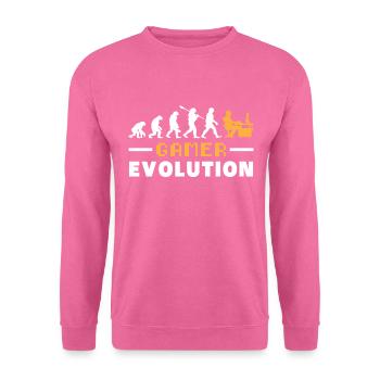 Gamer Evolution Vintage Cadeau - Sweat-shirt Unisexe - rose - Devant