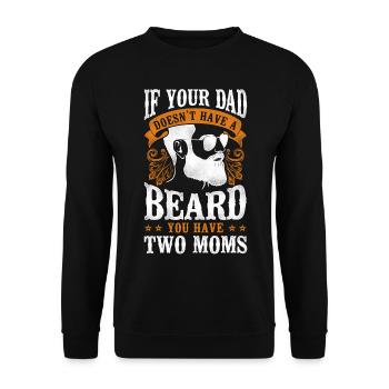 Beard Lover Bearded Man Dad If - Unisex Pullover - Schwarz - Vorne - Alina (178cm) & Michal (187cm)
