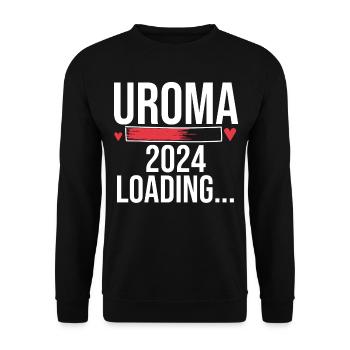 Urgroßmutter 2024 Uroma - Unisex Pullover - Schwarz - Vorne - Alina (178cm) & Michal (187cm)
