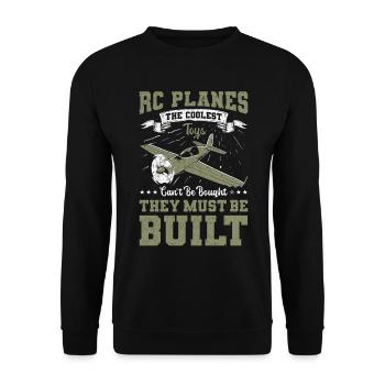 Les jouets les plus cool ne peuvent pas être achetés - Model Airplane - Sweat-shirt Unisexe - noir - Devant - Alina (178cm) & Michal (187cm)