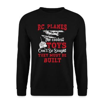 Les jouets les plus cool ne peuvent pas être achetés - Model Airplane - Sweat-shirt Unisexe - noir - Devant - Alina (178cm) & Michal (187cm)
