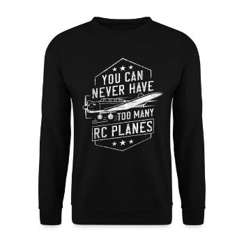 Vous ne pouvez jamais avoir trop d’avions RC - Sweat-shirt Unisexe - noir - Devant - Alina (178cm) & Michal (187cm)