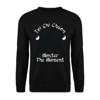 Tai Chi Chuan Master the Moment Taijiquan - Unisex Sweatshirt - black - Front - Alina (178cm) & Michal (187cm)
