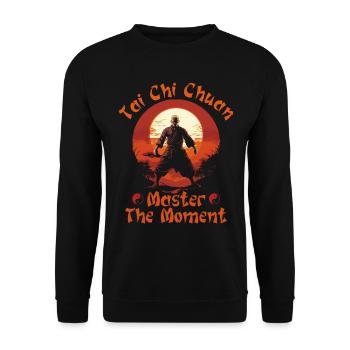 Tai Chi Chuan Master the Moment Taijiquan - Unisex Sweatshirt - black - Front - Alina (178cm) & Michal (187cm)
