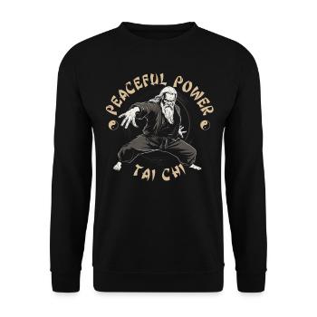 Tai Chi Taijiquan Peaceful Power Tai Chi Chuan - Unisex Sweatshirt - black - Front - Alina (178cm) & Michal (187cm)
