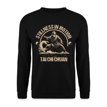 Taijiquan Stillness in Motion Tai Chi Chuan - Unisex Sweatshirt - black - Front - Alina (178cm) & Michal (187cm)