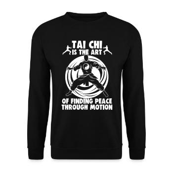 Le Tai Chi est l’art de trouver la paix Le Taijiquan - Sweat-shirt Unisexe - noir - Devant - Alina (178cm) & Michal (187cm)