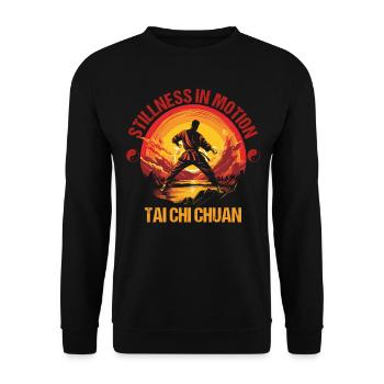 Taijiquan Stillness in Motion Tai Chi Chuan - Unisex Sweatshirt - black - Front - Alina (178cm) & Michal (187cm)