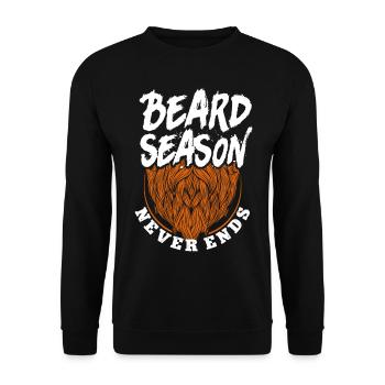 Beard Lover Bearded Man Ginger - Unisex Sweatshirt - black - Front - Alina (178cm) & Michal (187cm)