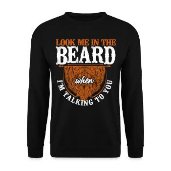 Beard Lover Bearded Man Ginger - Unisex Sweatshirt - black - Front - Alina (178cm) & Michal (187cm)