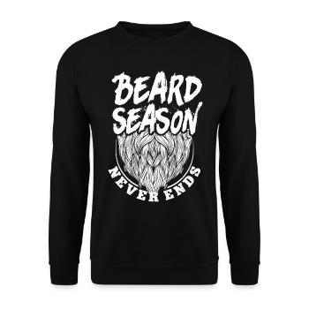 Beard Lover Bearded Man Beard - Unisex Sweatshirt - black - Front - Alina (178cm) & Michal (187cm)