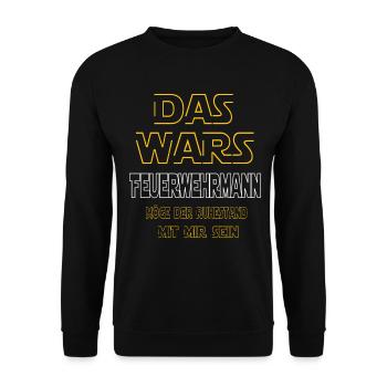 Rente Feuerwehrmann Rente Geschenk - Unisex Pullover - Schwarz - Vorne - Alina (178cm) & Michal (187cm)