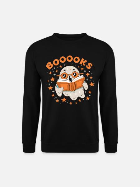 Literarische Geisterwelt: Das Buchwurm-Gespenst - Unisex Pullover - Schwarz