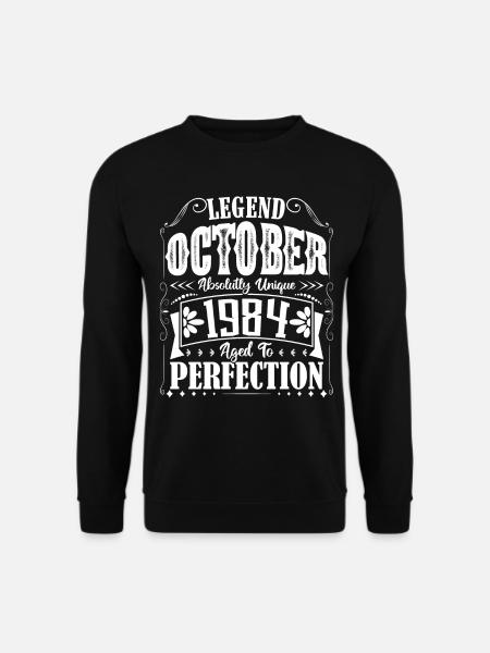 Oktober 1984. Oktober 1984 Geburtstagsgeschenk. - Unisex Pullover - Schwarz