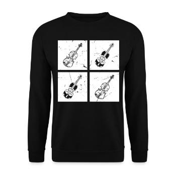Beaucoup de coffret rétro avec violon violon mu - Sweat-shirt Unisexe - noir - Devant - Alina (178cm) & Michal (187cm)