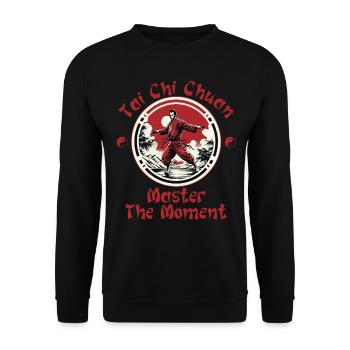 Tai Chi Chuan Master the Moment Taijiquan - Unisex Sweatshirt - black - Front - Alina (178cm) & Michal (187cm)