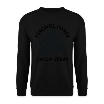 Tai Chi Taijiquan Peaceful Power Tai Chi Chuan - Unisex Sweatshirt - black - Front - Alina (178cm) & Michal (187cm)