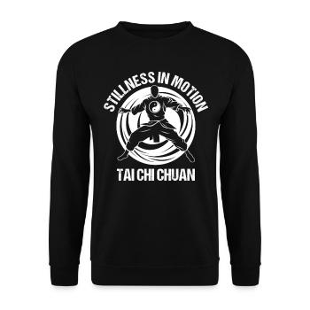 Taijiquan Stillness in Motion Tai Chi Chuan - Unisex Sweatshirt - black - Front - Alina (178cm) & Michal (187cm)