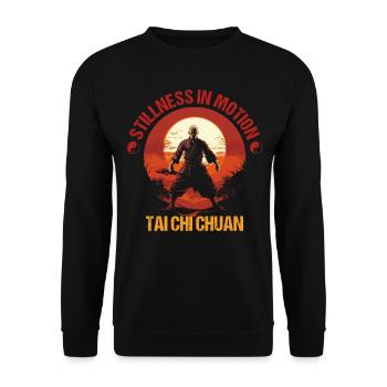 Taijiquan Stillness in Motion Tai Chi Chuan - Unisex Sweatshirt - black - Front - Alina (178cm) & Michal (187cm)
