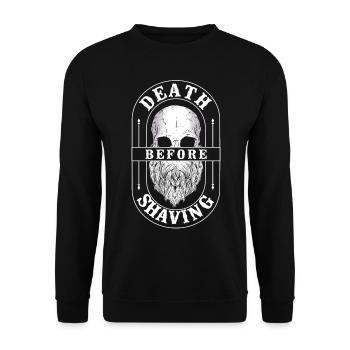 Amant barbe Homme barbu Mort - Sweat-shirt Unisexe - noir - Devant - Alina (178cm) & Michal (187cm)