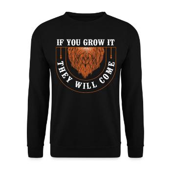 Beard Lover Bearded Man Ginger - Unisex Sweatshirt - black - Front - Alina (178cm) & Michal (187cm)