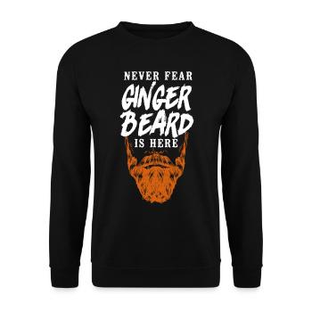 Beard Lover Bearded Man Ginger - Unisex Sweatshirt - black - Front - Alina (178cm) & Michal (187cm)