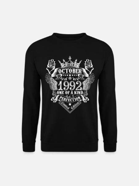 October 1992 anniversary 1992 October - Unisex Sweatshirt - black