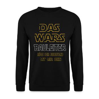Rente Bauleiter Rente Geschenke - Unisex Pullover - Schwarz - Vorne - Alina (178cm) & Michal (187cm)